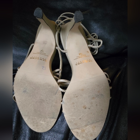 New York Transit Gold/tan Strappy Women's Sandals Sz7M - Picture 4 of 8